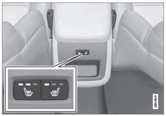 Volvo XC90. Activating and deactivating the heated rear seats