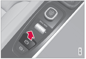 Volvo XC90. Activating and deactivating the parking brake