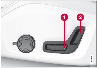 Volvo XC90. Adjusting the passenger seat from the driver's seat