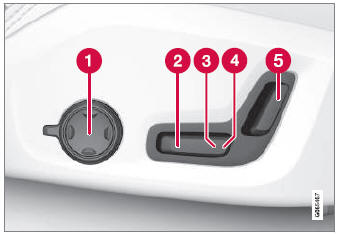 Volvo XC90. Adjusting the power * front seats