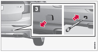 Volvo XC90. Attaching and removing the towing eyelet