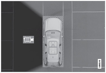 Volvo XC90. Camera and radar unit symbols and messages