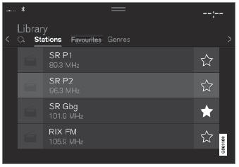 Volvo XC90. Changing waveband and radio station