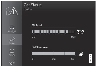 Volvo XC90. Checking and filling engine oil