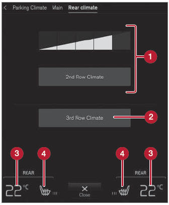 Volvo XC90. Climate system controls