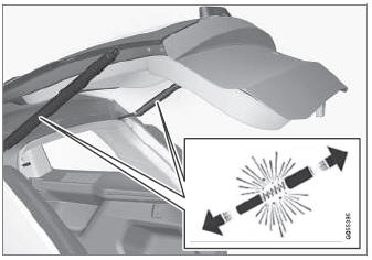 Volvo XC90. Closing and locking the tailgate using the buttons