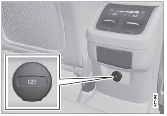 Volvo XC90. Connecting a device via the USB port