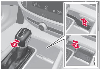 Volvo XC90. Deactivating the automatic shiftlock