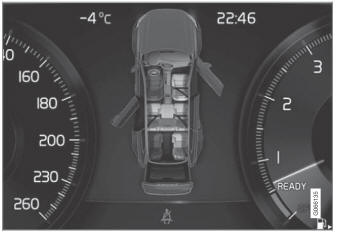 Volvo XC90. Door and seat belt reminders