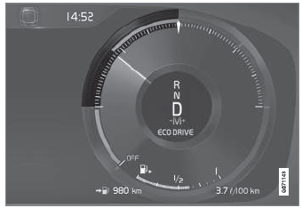 Volvo XC90. Eco drive mode