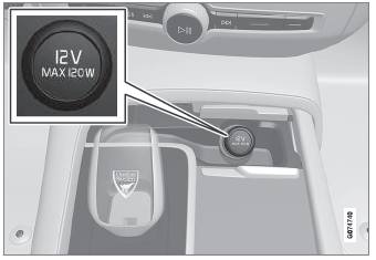 Volvo XC90. Electrical outlets