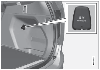 Volvo XC90. Electrical outlets