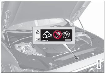 Volvo XC90. Engine compartment overview