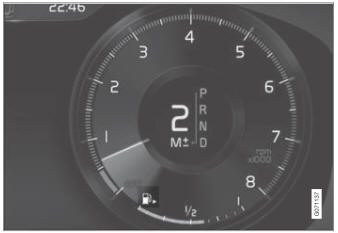 Volvo XC90. Fuel gauge