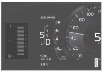 Volvo XC90. Fuel gauge