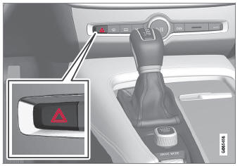 Volvo XC90. Hazard warning flashers