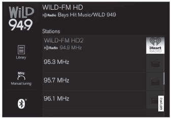 Volvo XC90. HD Radio™ sub-channels