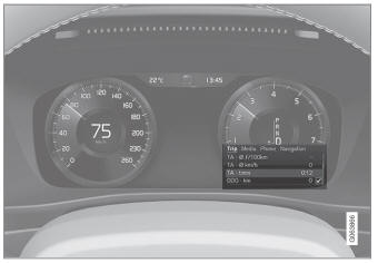Volvo XC90. Instrument panel settings