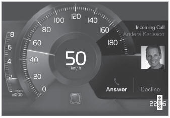 Volvo XC90. Messages in the instrument panel