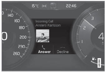 Volvo XC90. Messages in the instrument panel