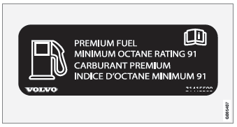 Volvo XC90. Octane rating