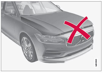 Volvo XC90. Opening and closing the hood