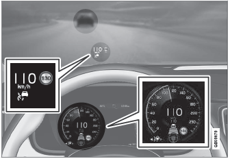 Volvo XC90. Pilot Assist displays