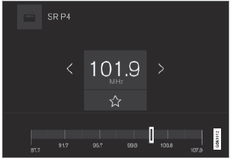 Volvo XC90. Searching for a radio station