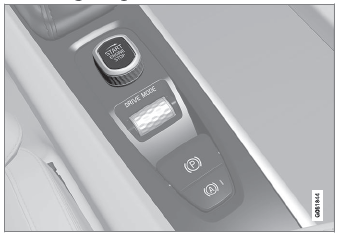 Volvo XC90. Selecting ignition mode