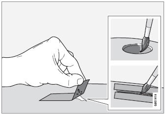 Volvo XC90. Touching up minor paint damage