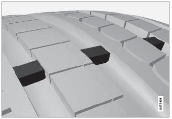 Volvo XC90. Tread wear indicator